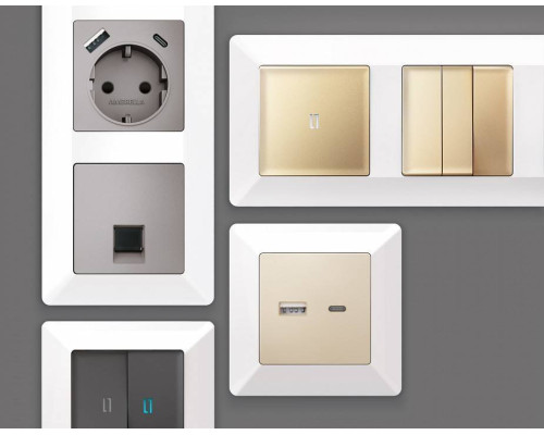 Рамка на 2 поста Ambrella Volt Line AF110102