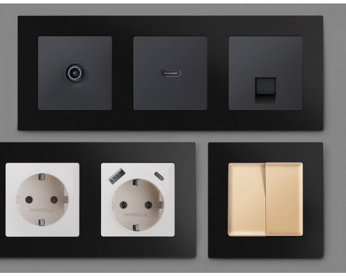 Рамка на 2 поста Ambrella Volt Techno AF220702