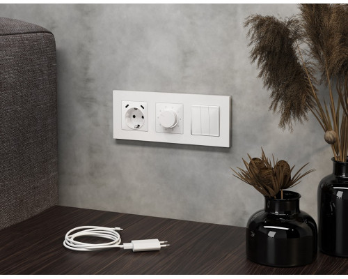 Накладка для терморегулятора электромеханического для теплого пола Ambrella Volt ALFA AP1057