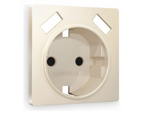 Накладка для розетки с заземлением и со шторками и 2хUSB type A Ambrella Volt Quant AP3290