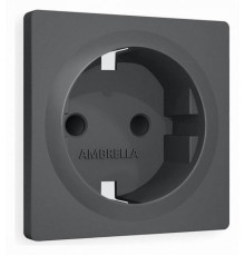 Накладка для розетки с заземлением и со шторками Ambrella Volt Quant AP9070