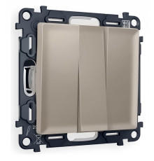 Выключатель трехклавишный без рамки Ambrella Volt Quant MA365010