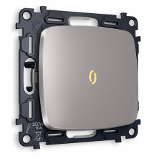 Выключатель одноклавишный с подсветкой без рамки Ambrella Volt Quant MO502010