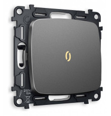 Выключатель проходной одноклавишный с подсветкой без рамки Ambrella Volt Quant MO652030