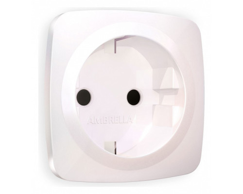 Накладка для розетки с заземлением и со шторками Ambrella Volt Quant OP2070