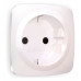Накладка для розетки с заземлением и со шторками Ambrella Volt Quant OP2070