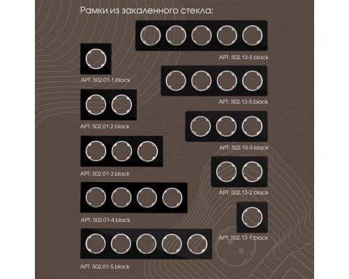 Выключатель одноклавишный с подсветкой без рамки Arte Milano 202 202.31-1.black