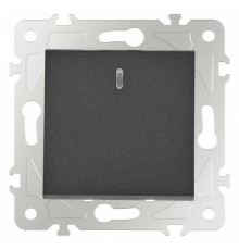 Выключатель одноклавишный с подсветкой без рамки Arte Milano 203 203.31-1.black