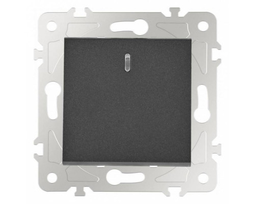 Выключатель одноклавишный с подсветкой без рамки Arte Milano 203 203.31-1.black