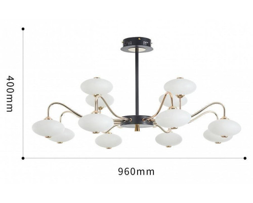 Люстра на штанге Arte Milano Neapolis 273908/12 BK/GD