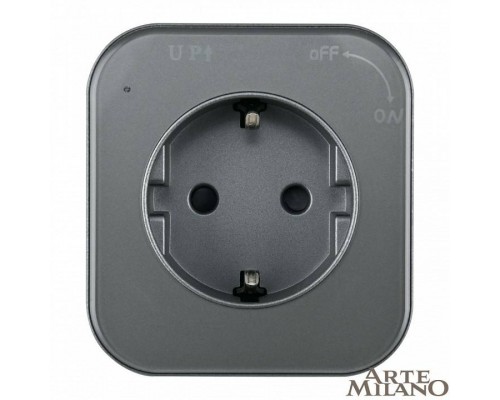 Розетка с заземлением на треке Arte Milano Am-track-sockets 380022TS/ES Grey