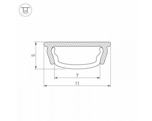 Профиль Arlight ARH-BENT-W11-2000 ANOD 023592