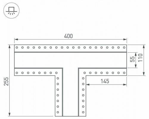 Соединитель угловой T-образный накладной Arlight S-LUX 030133