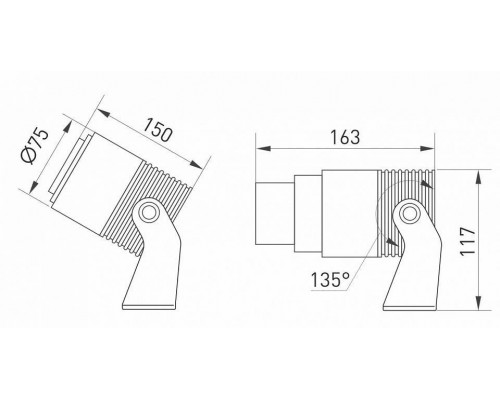 Настенно-потолочный прожектор Arlight Ray 032561