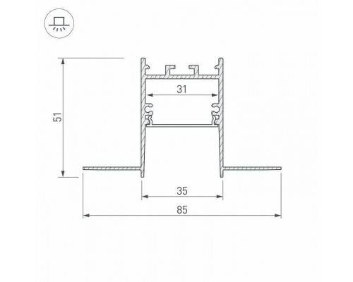 Профиль встраиваемый Arlight SL-COMFORT 033276