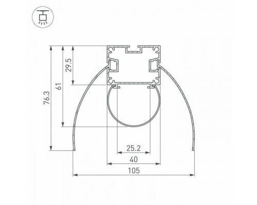 Профиль подвесной Arlight ARH-POWER 036343