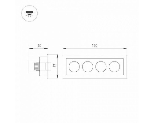 Встраиваемый светильник Arlight ORIENT 037208