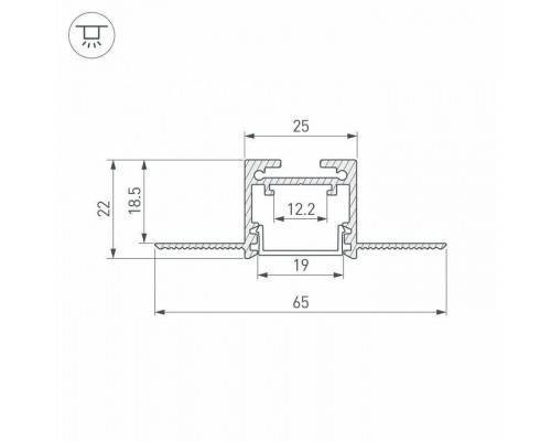 Профиль встраиваемый Arlight SL-LINIA 39071