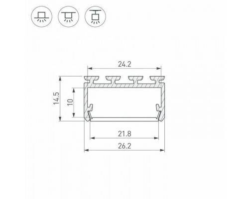 Профиль накладной Arlight PLS-LOCK 044843