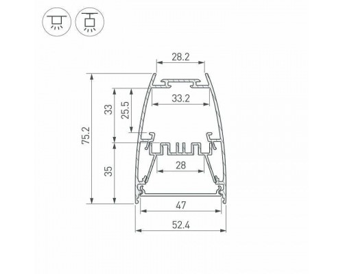 Профиль накладной Arlight ARH-LINE 044885