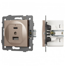 Механизм розетки 2хUSB type A и C Arlight SCT 049841