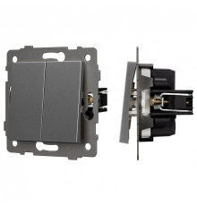 Выключатель двухклавишный без рамки Arlight SWT 049889