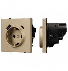 Розетка с заземлением и 2хUSB type A, без рамки Arlight SCT 054286