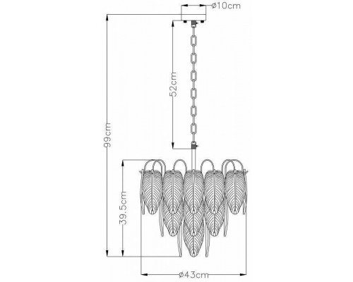 Подвесная люстра Arte Lamp Evie A4052LM-6SG