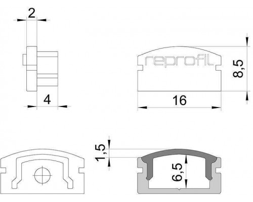 Набор из 10 заглушек для профиля Deko-Light F-AU-01-10 978510