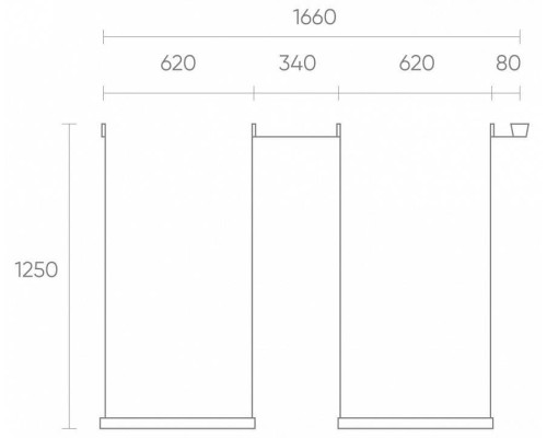 Комплект трековой системы Denkirs Belty SET DK55SET04-02-BR