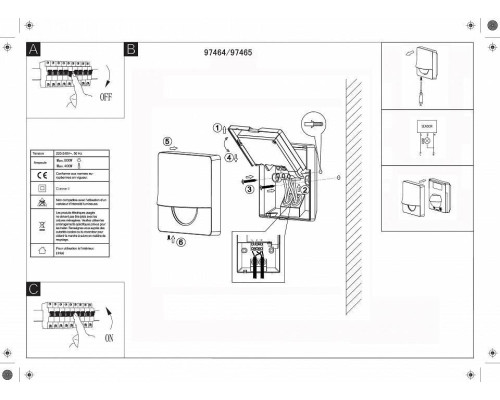 Датчик движения Eglo Detect Me 3 97464