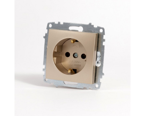 Розетка с заземлением, без рамки Elbi Eleсtriс Zena Vega 609-011400-217