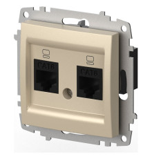 Розетка двойная Ethernet RJ-45 без рамки Elbi Eleсtriс Zena Vega 609-012500-248