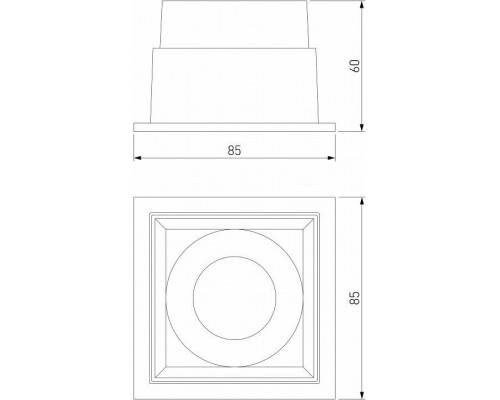 Встраиваемый светильник Elektrostandard Quadro a063676