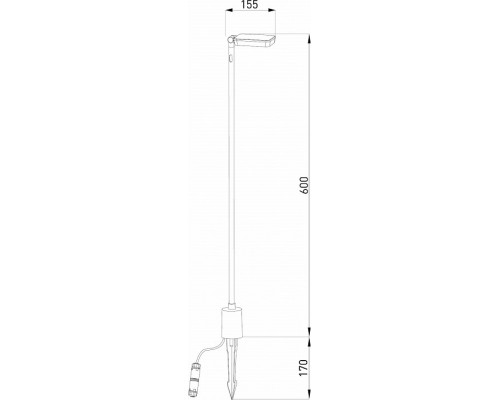 Наземный низкий светильник Elektrostandard Joli Joli (35182/S) черный