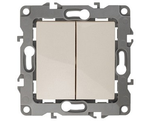 Переключатель двухклавишный без рамки Эра Эра 12 12-1004-02