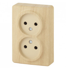 Розетка двойная без заземления Эра Эра Эксперт 11-2202-11