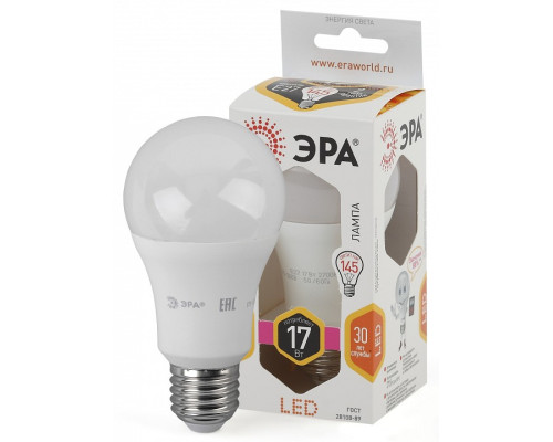 Лампа светодиодная Эра Стандарт LED A60-17W-827-E27