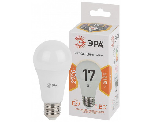 Лампа светодиодная Эра Стандарт LED A60-17W-827-E27