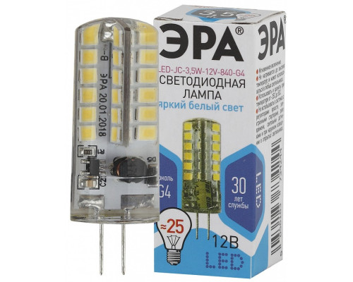 Лампа светодиодная Эра Стандарт LED JC-3,5W-12V-840-G4