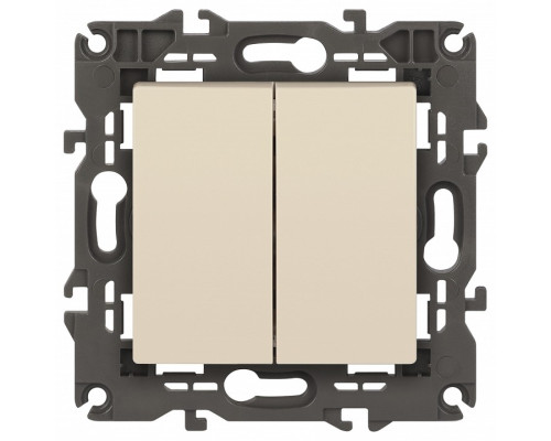 Выключатель двухклавишный без рамки Эра Эра Elegance 14-1104-02
