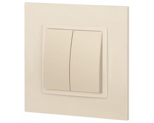 Выключатель двухклавишный без рамки Эра Эра Elegance 14-1104-02