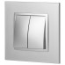 Выключатель двухклавишный без рамки Эра Эра Elegance 14-1104-03