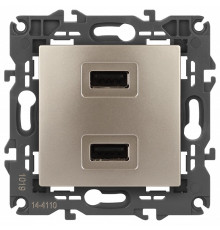 Розетка 2хUSB type A без рамки Эра Эра Elegance 14-4110-04