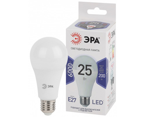 Лампа светодиодная Эра Стандарт LED A65-25W-860-E27