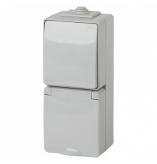 Блок с розеткой и выключателем Эра Эра Эксперт 11-7607-03