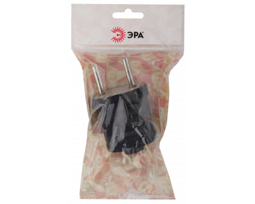 Вилка прямая без заземления Эра  Vx1-B