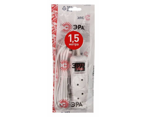 Сетевой фильтр Эра U-2s-1,5m-2x1 Б0044046