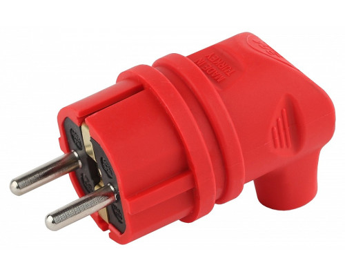 Вилка угловая с заземлением Эра  V9-RED-IP44