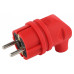 Вилка угловая с заземлением Эра  V9-RED-IP44